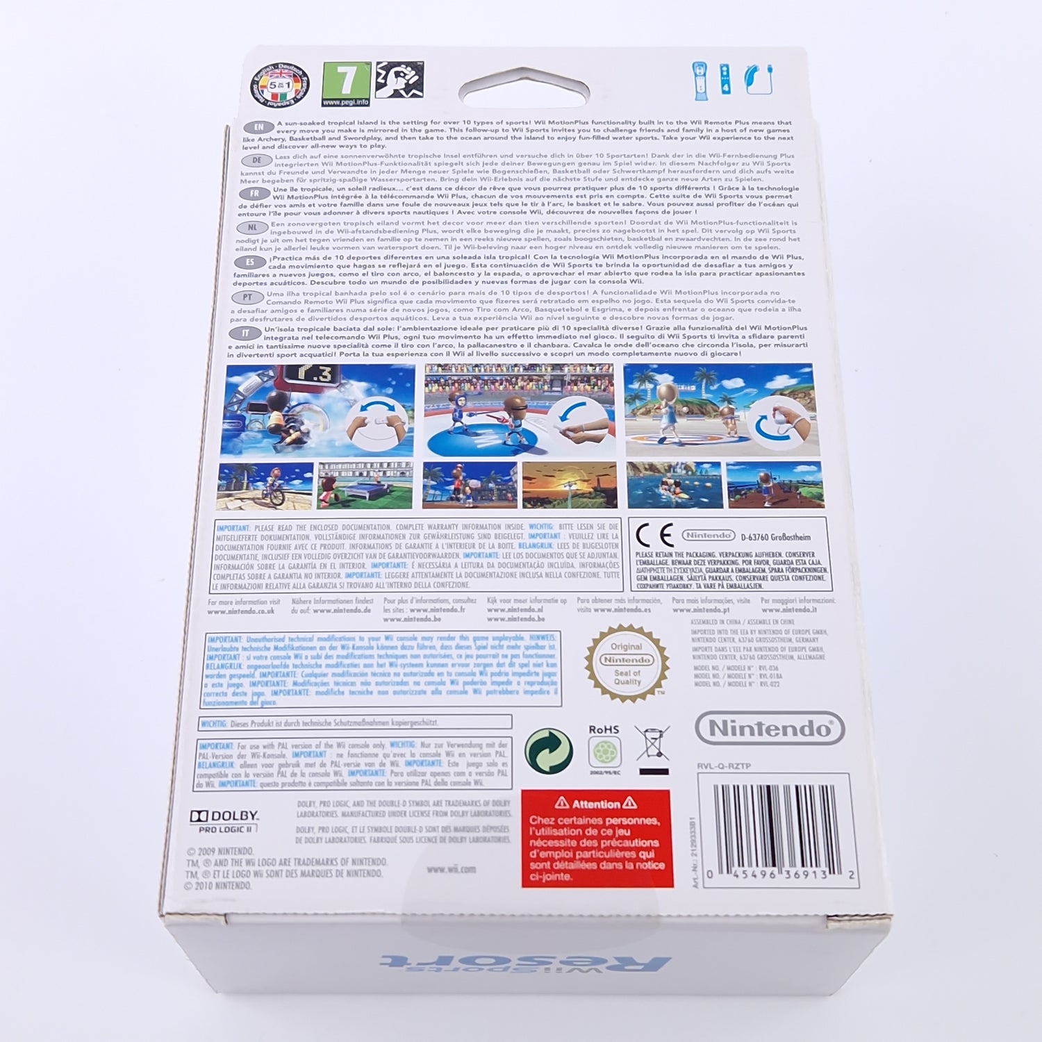 Nintendo Wii Spiel : Wii Sports Resort Pak + Wii Motion Plus Inside Remote - OVP