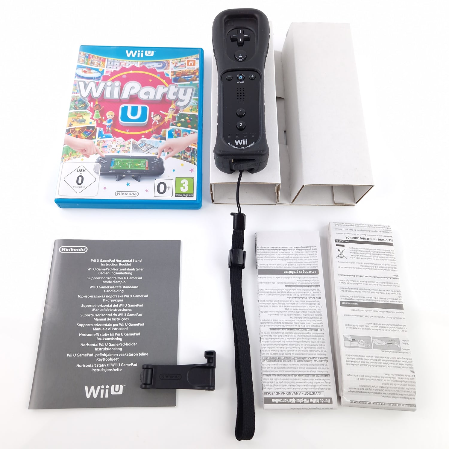 Nintendo Wii U Spiel : Wii Party U + Wii Remote Plus Black - große OVP PAK