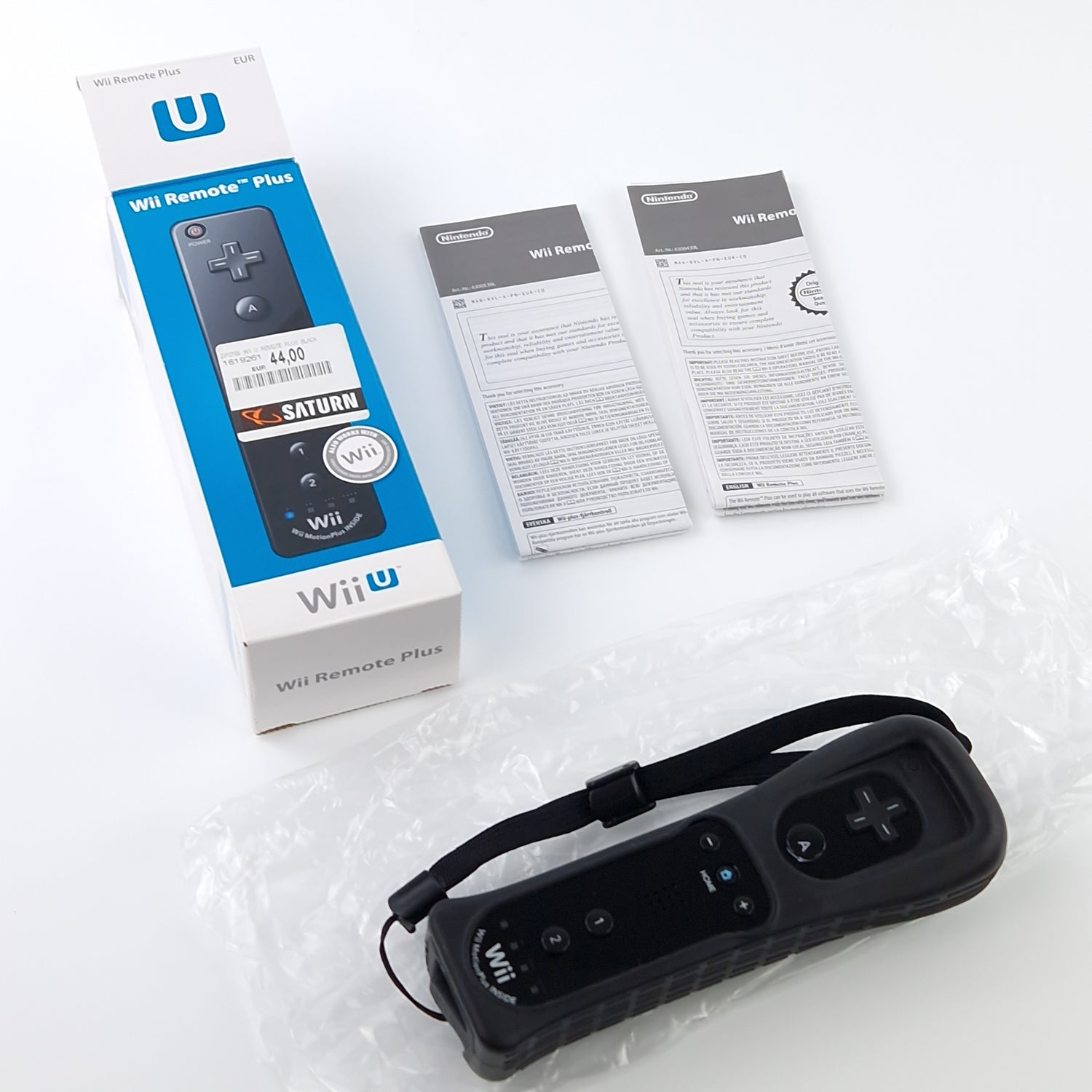 Nintendo Wii Zubehör : Wii Remote Plus Black Controller Gamepad - OVP PAL