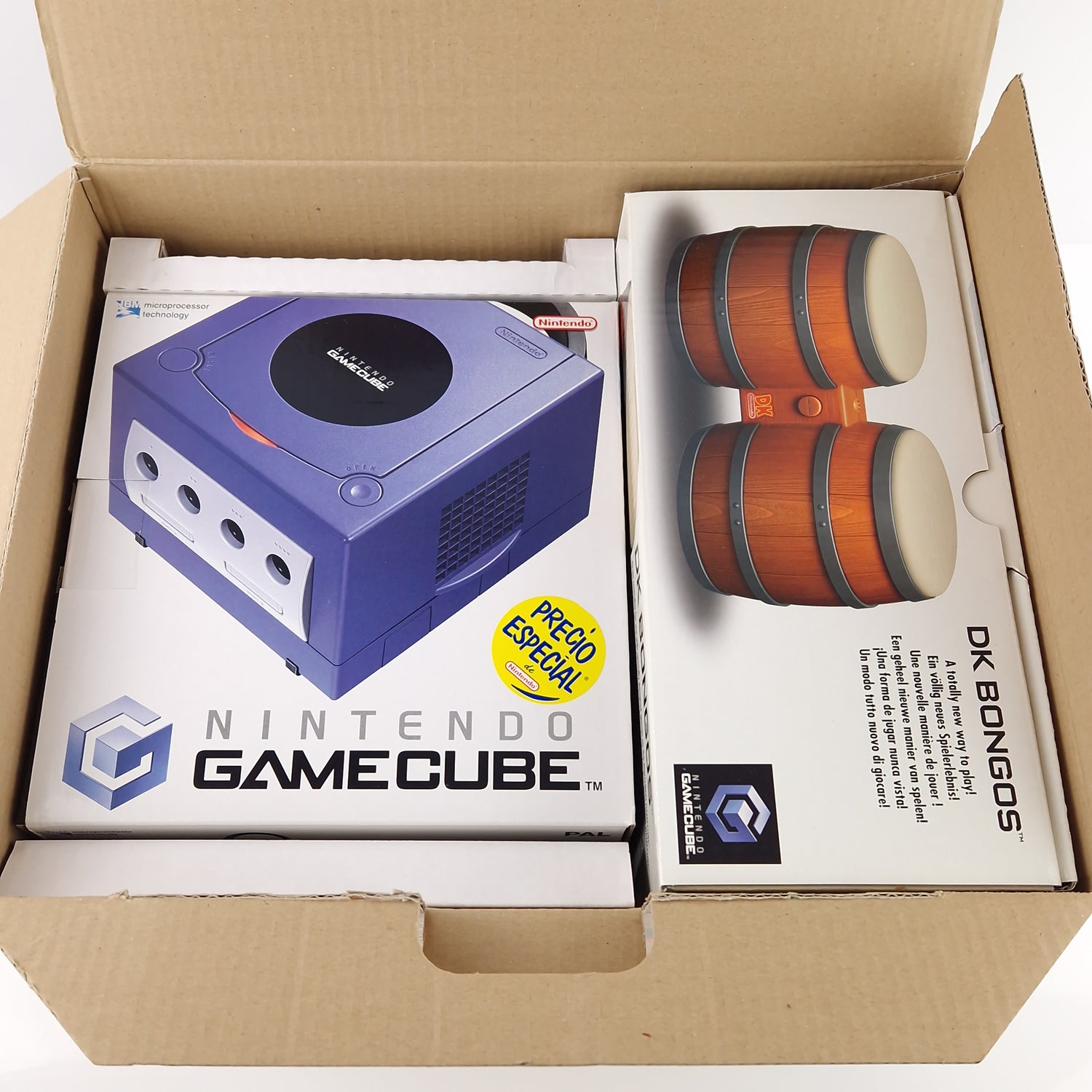 Nintendo Gamecube Konsole : Donkey Konga Bongo Pak Limited Edition - Purple OVP