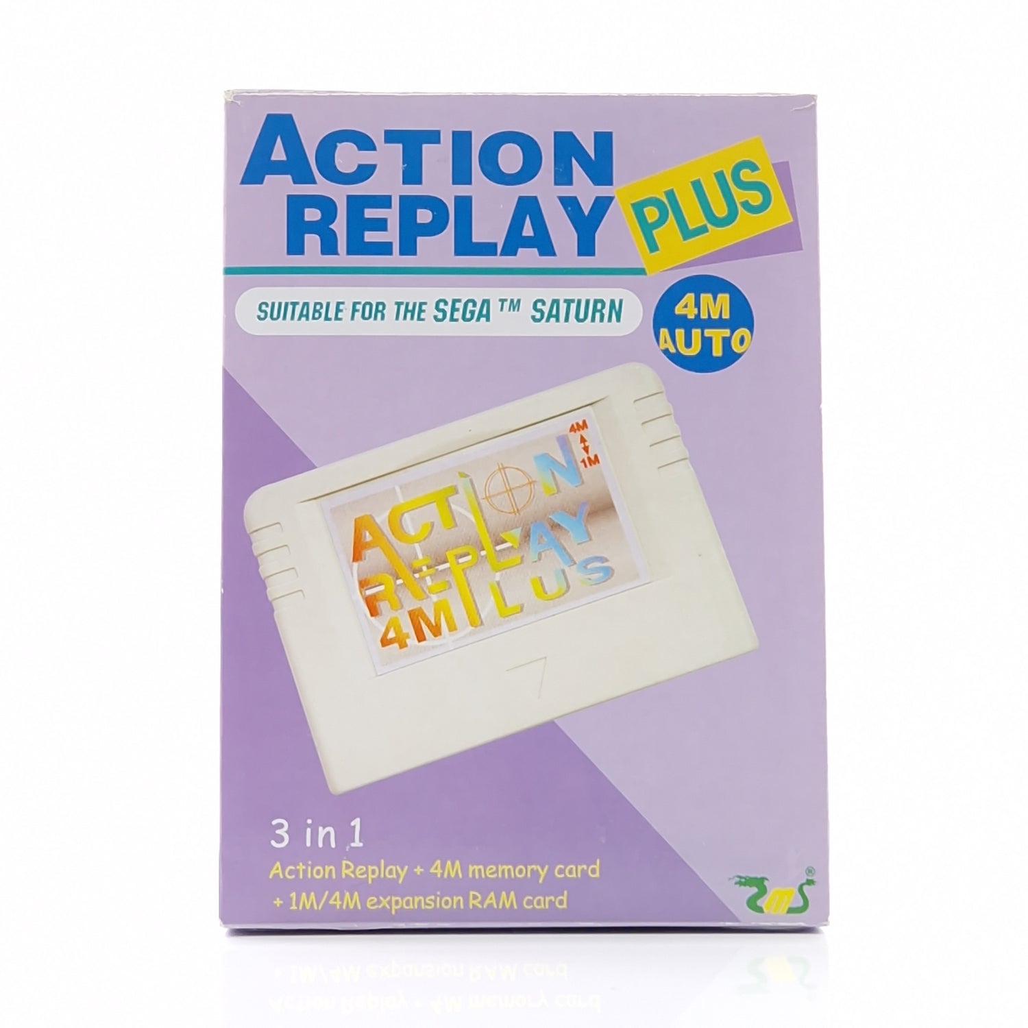 Sega Saturn Zubehör : Action replay 4m plus + Leer Cartridge & OVP -