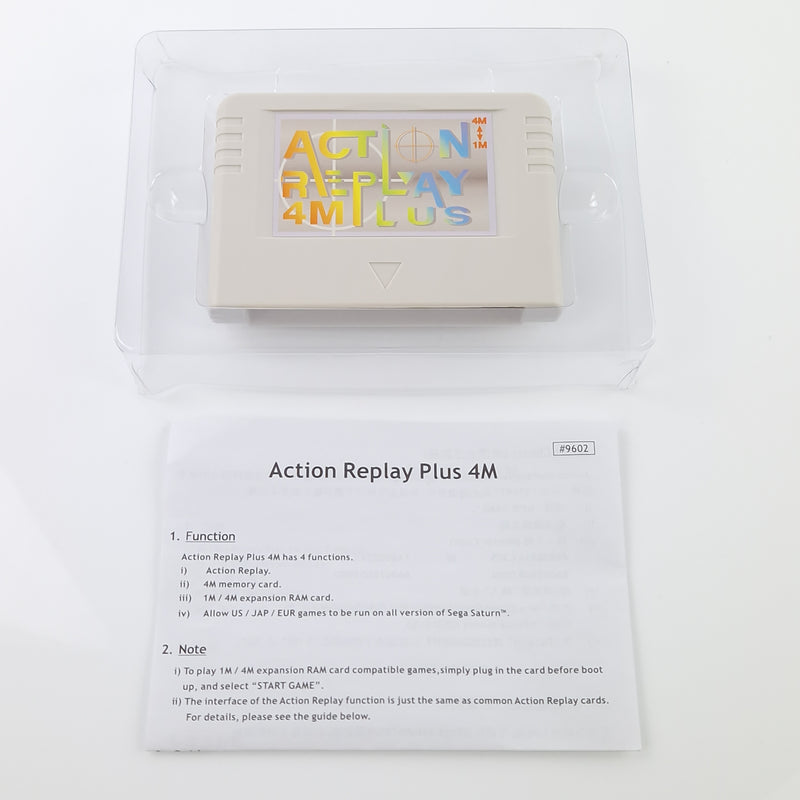 Sega Saturn Zubehör : Action replay 4m plus + Leer Cartridge & OVP -