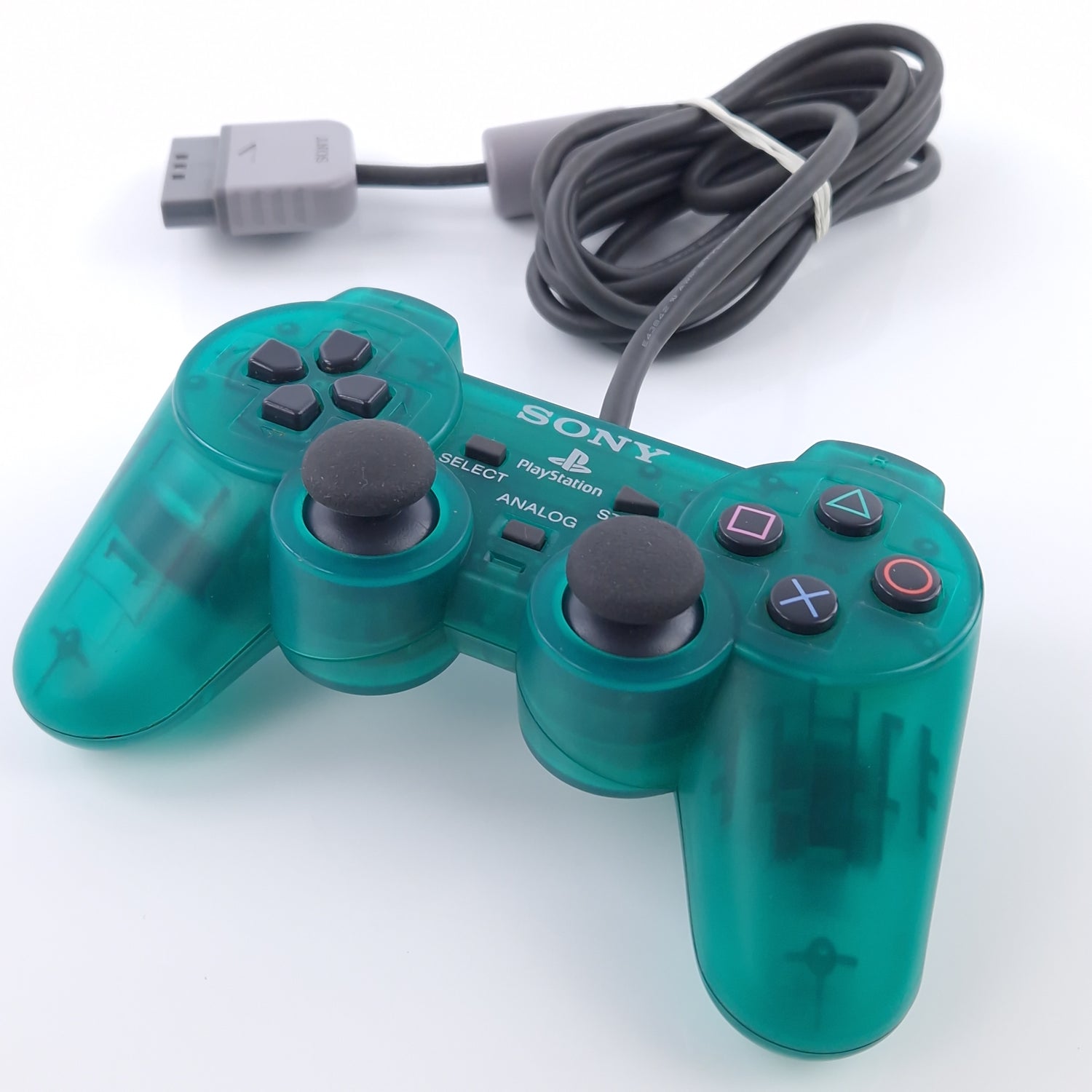 Playstation 1 Zubehör : Original PS1 Grün Transparenter Controller / Gamepad PSX