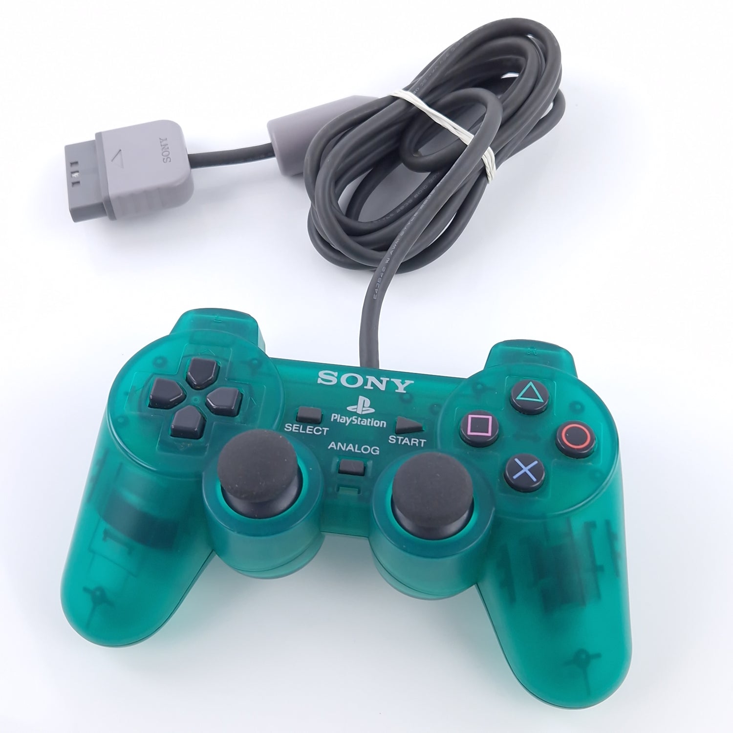 Playstation 1 Zubehör : Original PS1 Grün Transparenter Controller / Gamepad PSX