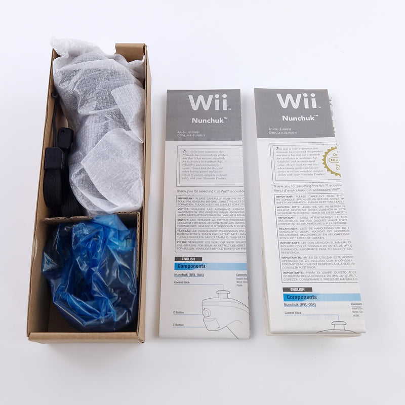 Nintendo Wii Zubehör : Original Nunchuk in OVP schwarz - Controller Gamepad