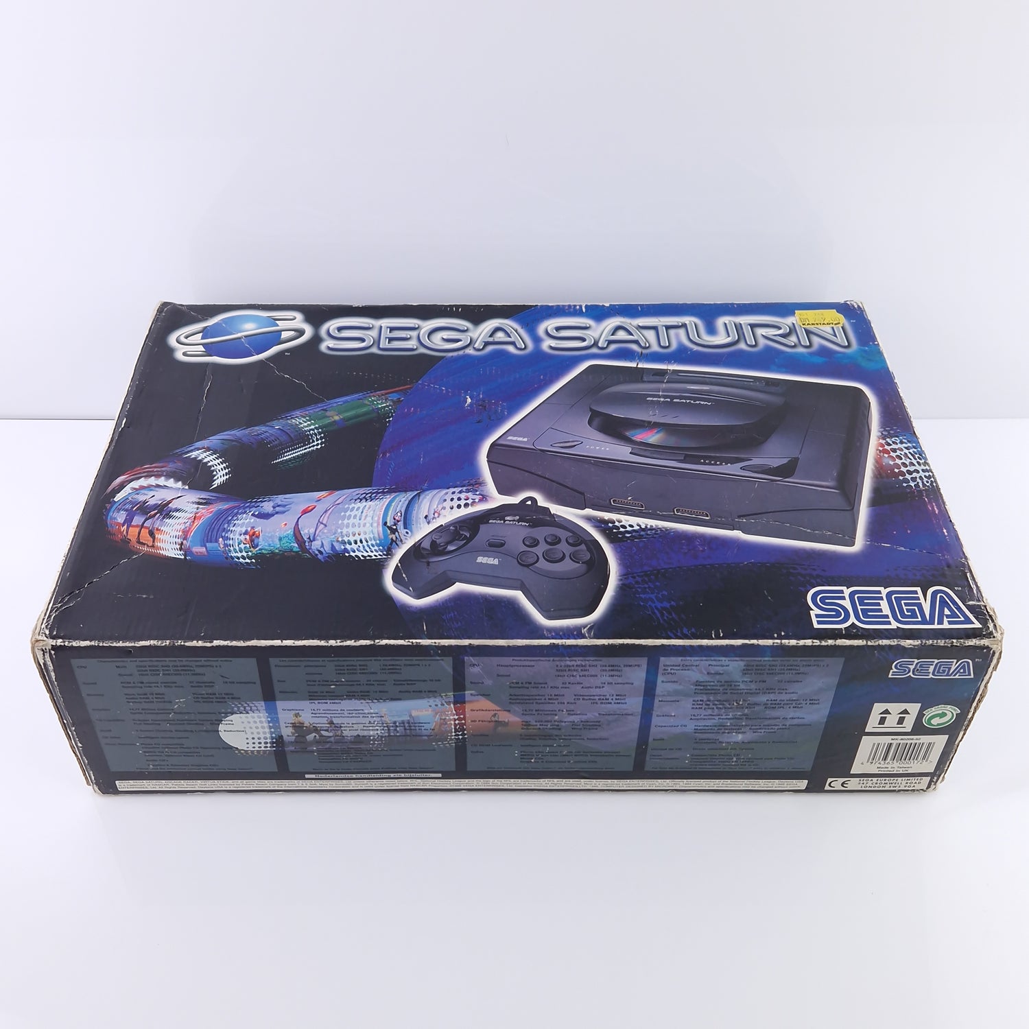 Sega Saturn Konsole Schwarz / Black OVP - PAL Console OVP