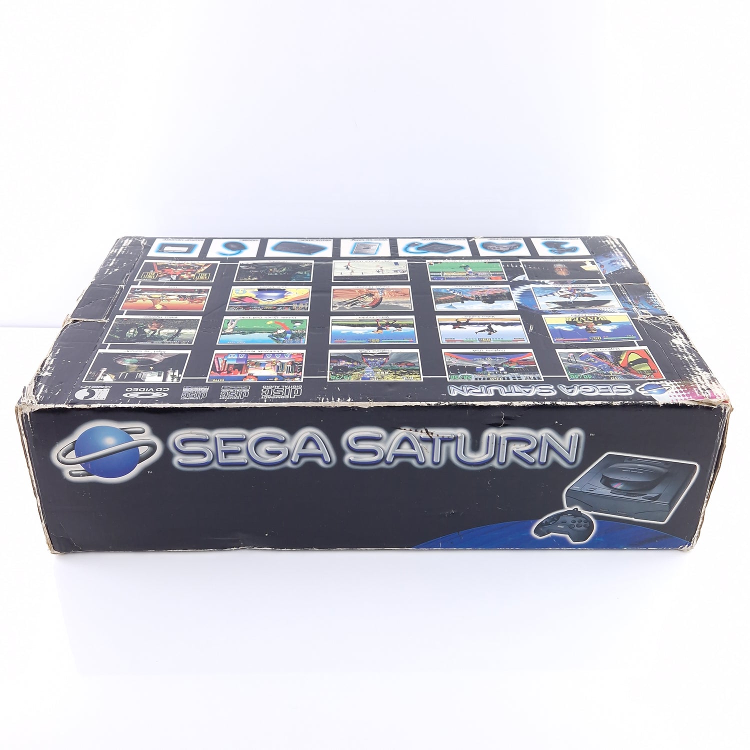 Sega Saturn Konsole Schwarz / Black OVP - PAL Console OVP