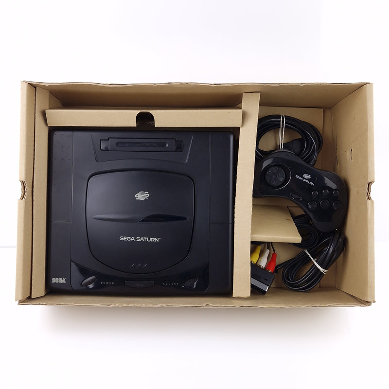 Sega Saturn Konsole Schwarz / Black OVP - PAL Console OVP