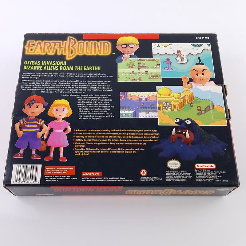 Super Nintendo Spiel : Earthbound - Cartridge Manual Box USA - Mother SNES Game