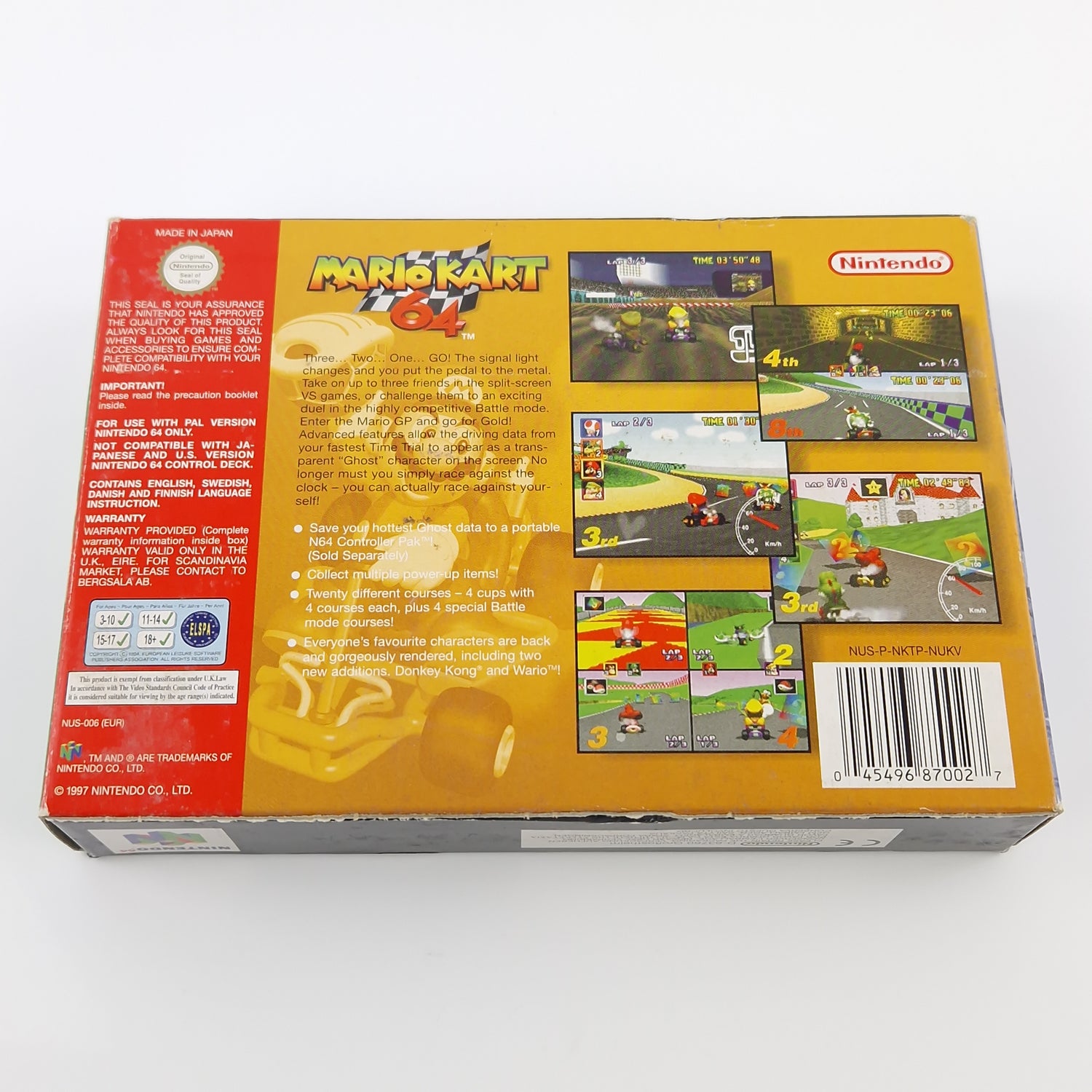 Nintendo 64 Spiel : Mario Kart 64 - Modul Anleitung OVP cib / N64 PAL Game UKV