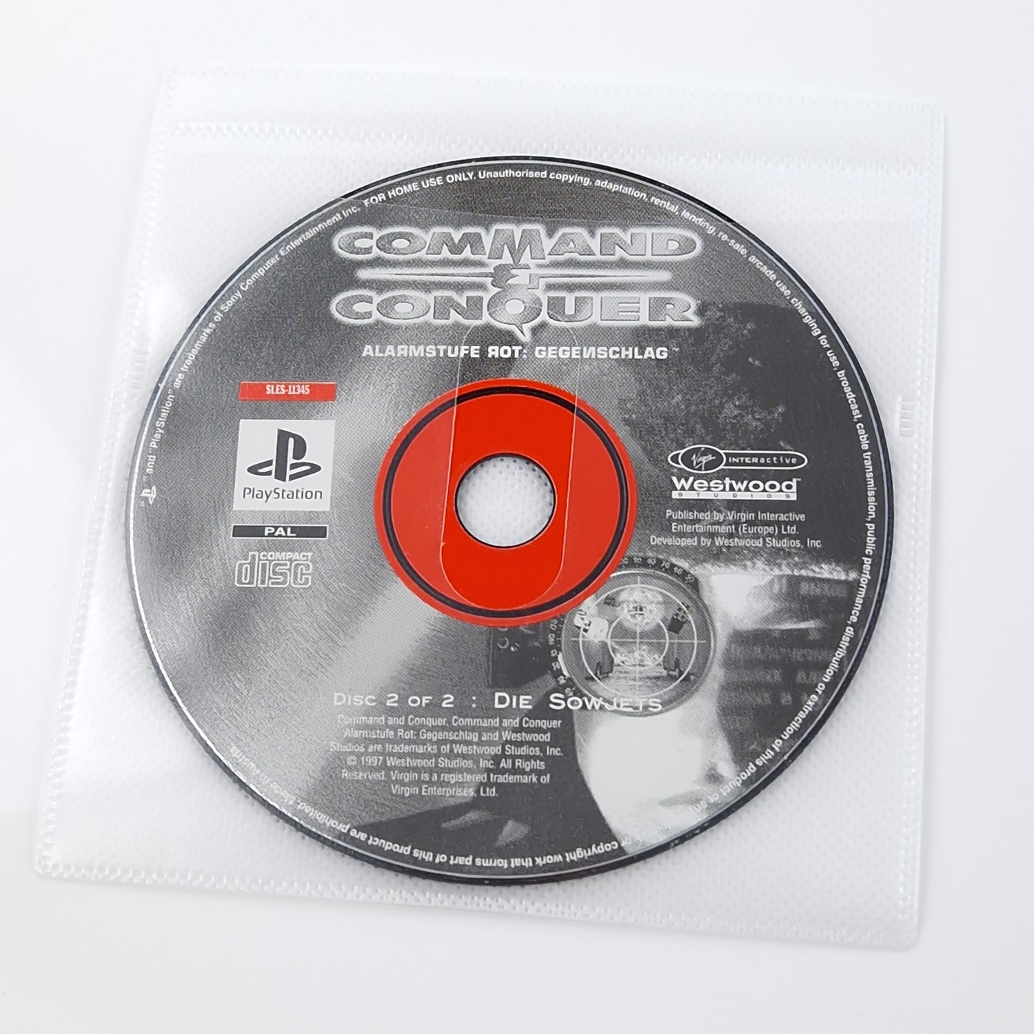 Playstation 1 Spiele : Command & Conquer Alarmstufe Rot + Gegenschlag - 4 PS1 CD