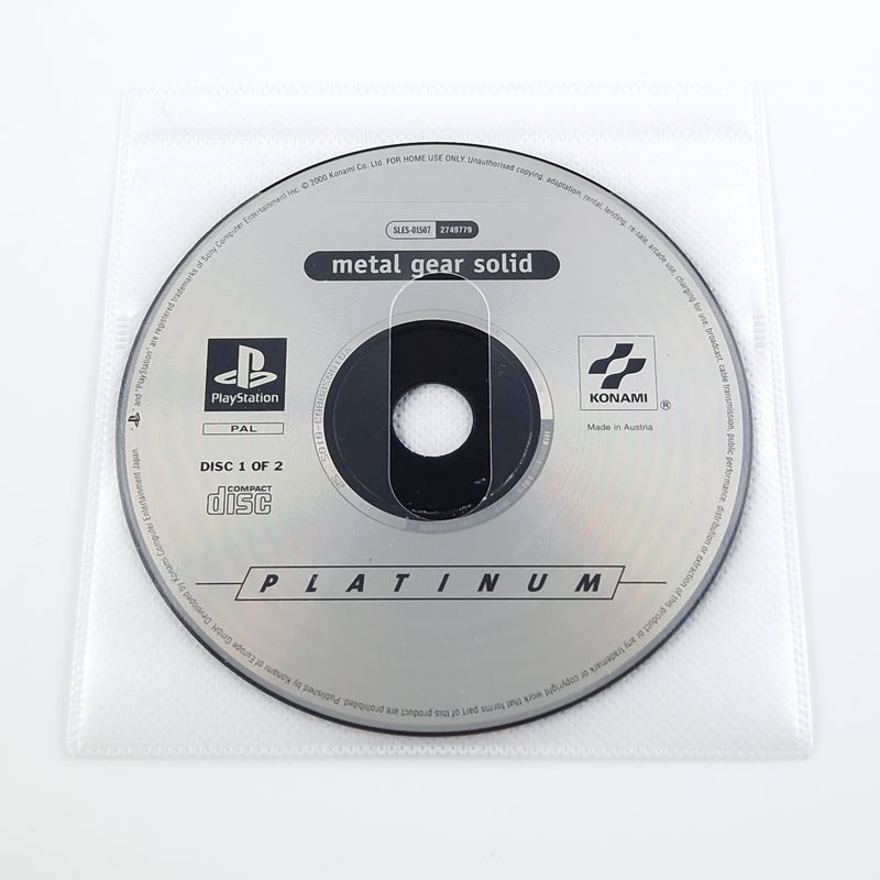 Playstation 1 Spiel : Metal Gear Solid - Sony PS1 CD1 + 2 Platinum ohne OVP