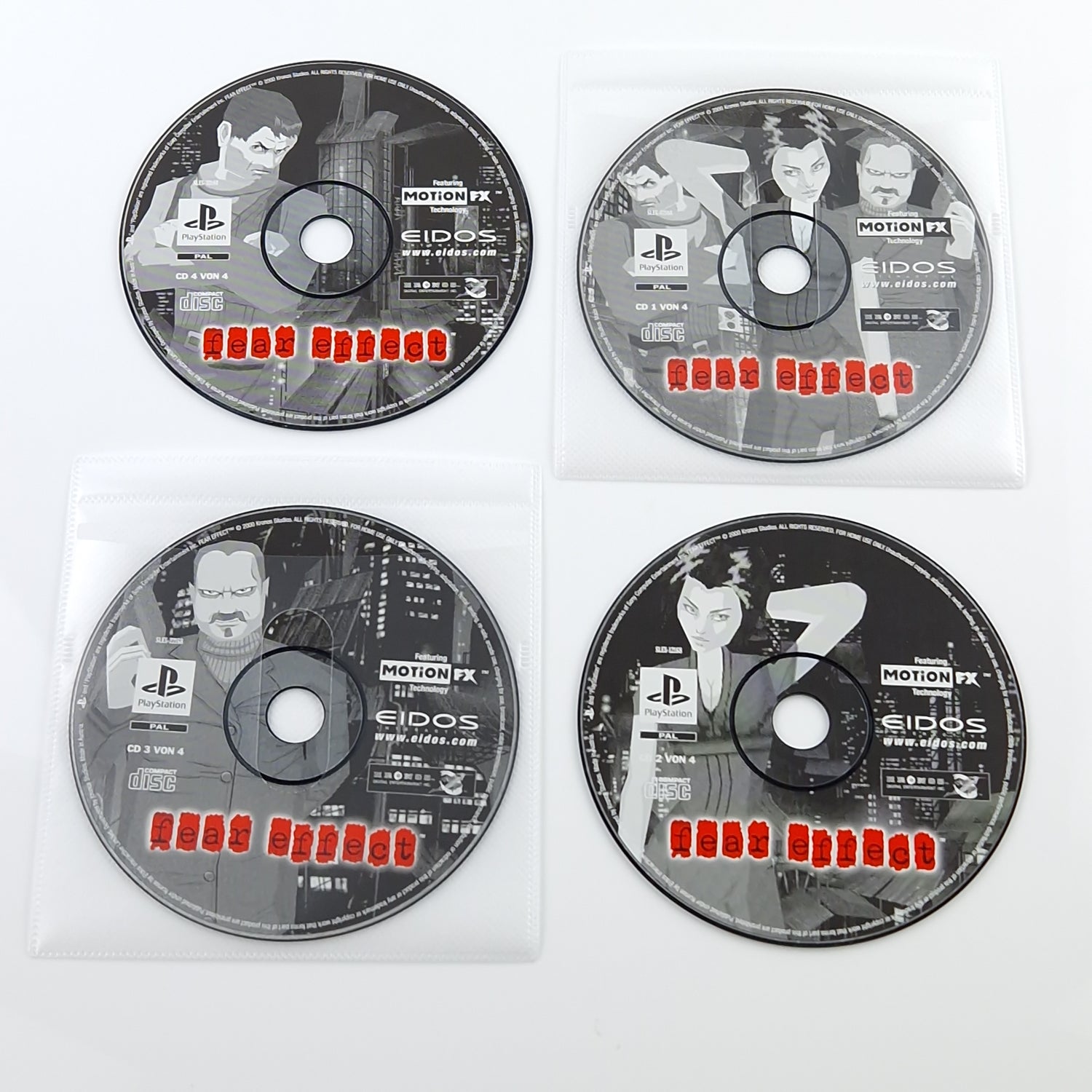 Playstation 1 Spiel : Fear Effect - Sony PSX PS1 lose CDs 1 - 4 ohne OVP