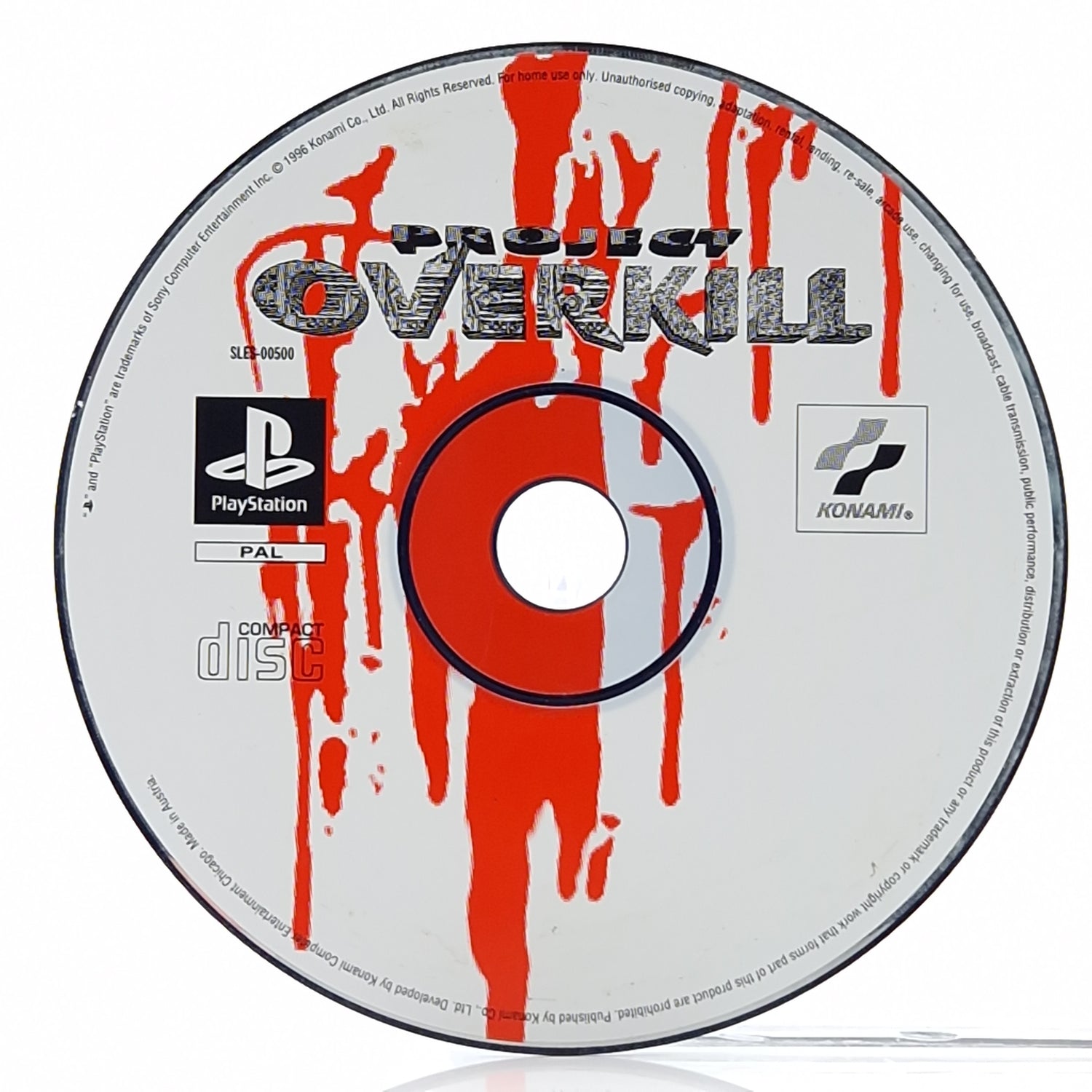 Playstation 1 Spiel : Project Overkill - lose PS1 PSX CD ohne OVP PAL