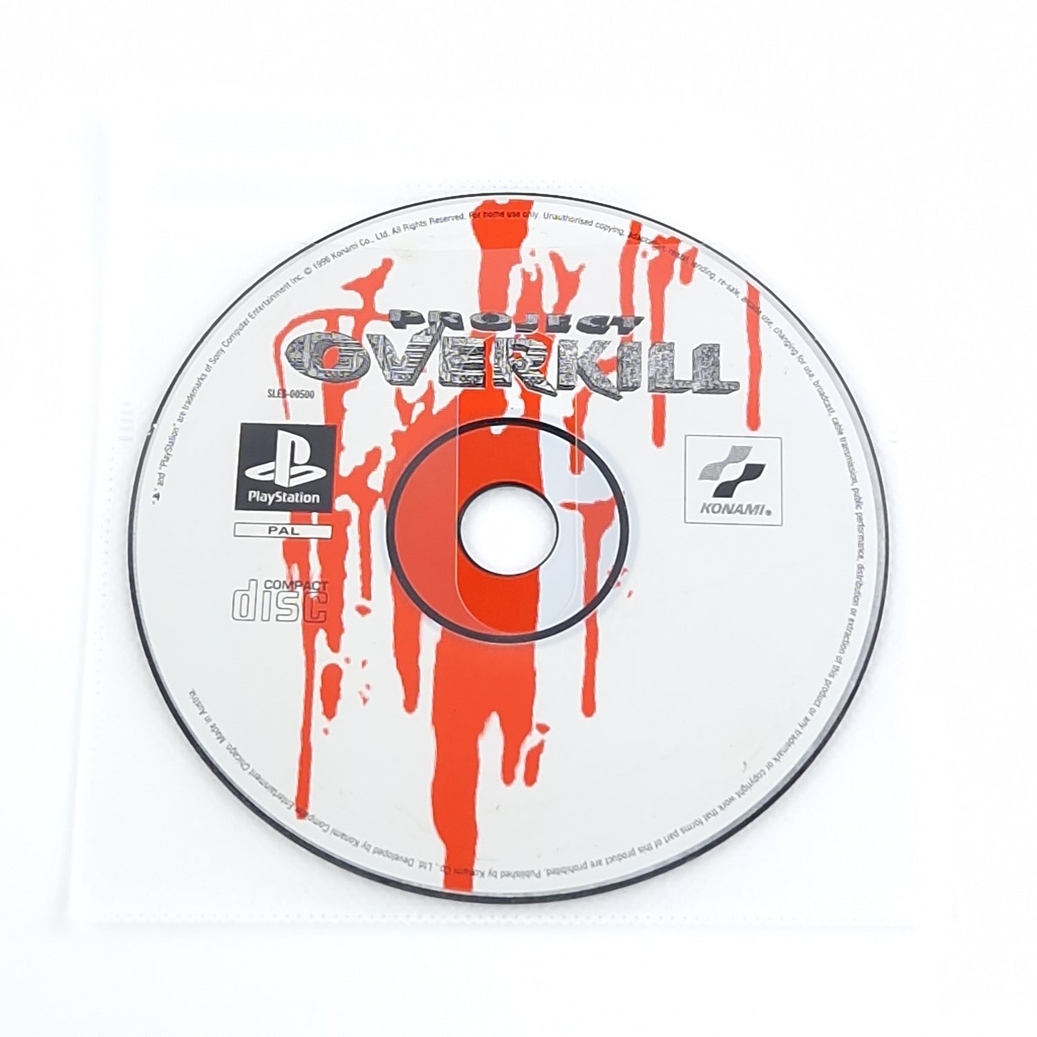 Playstation 1 Spiel : Project Overkill - lose PS1 PSX CD ohne OVP PAL