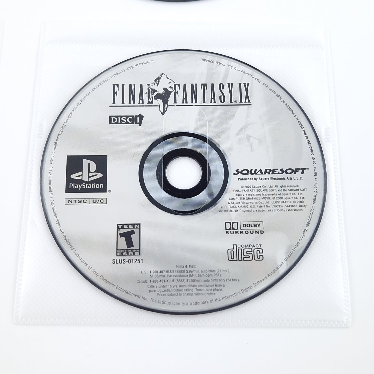 Playstation 1 Spiel : Final Fantasy IX -  PS1 PSX PSone / CD NTSC-U/C USA