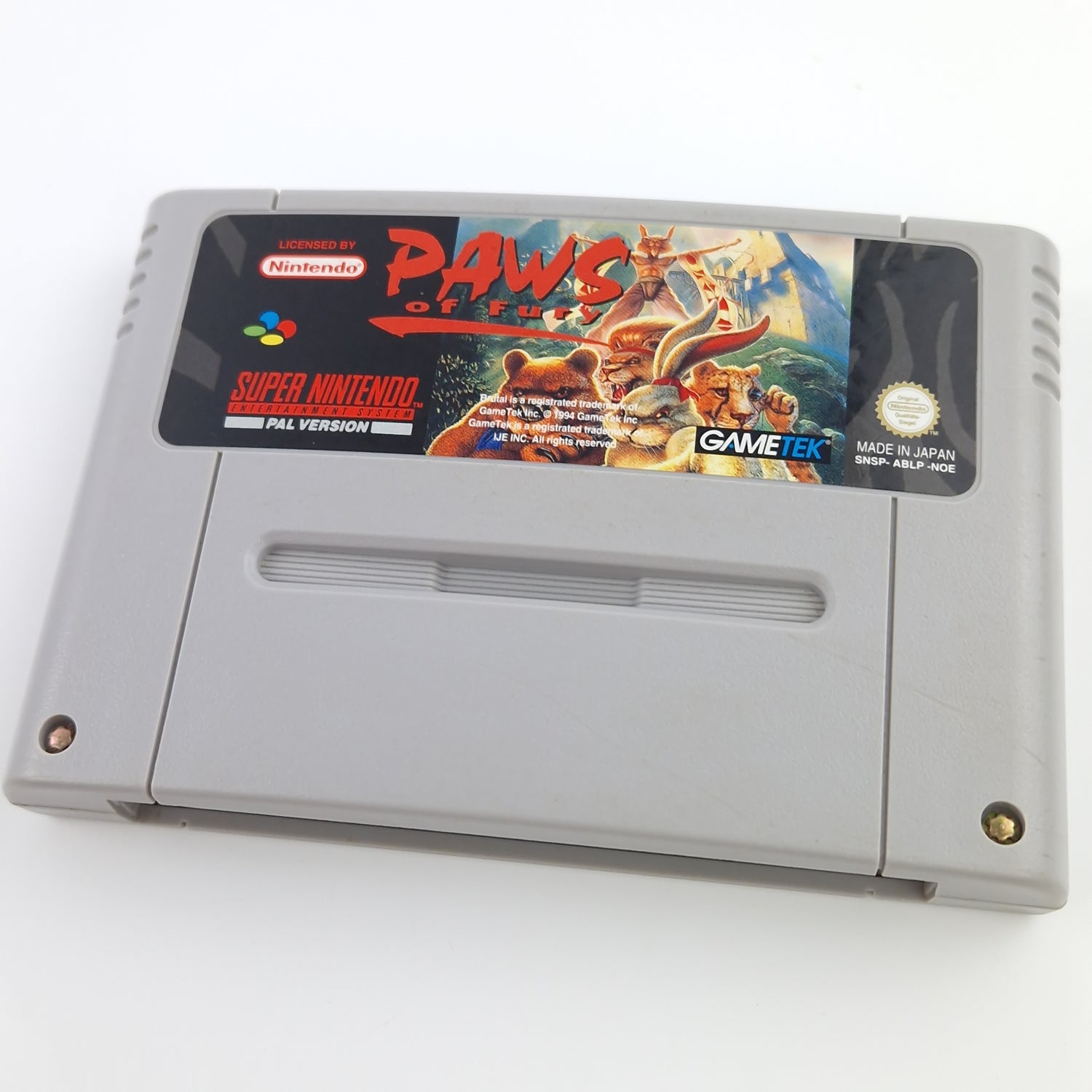 Super Nintendo Spiel : Paws of Fury - Modul Anleitung OVP cib / SNES PAL NOE