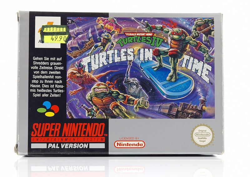 Super Nintendo Spiel : Turtles IV Turtles in Time - SNES Modul OVP PAL NOE