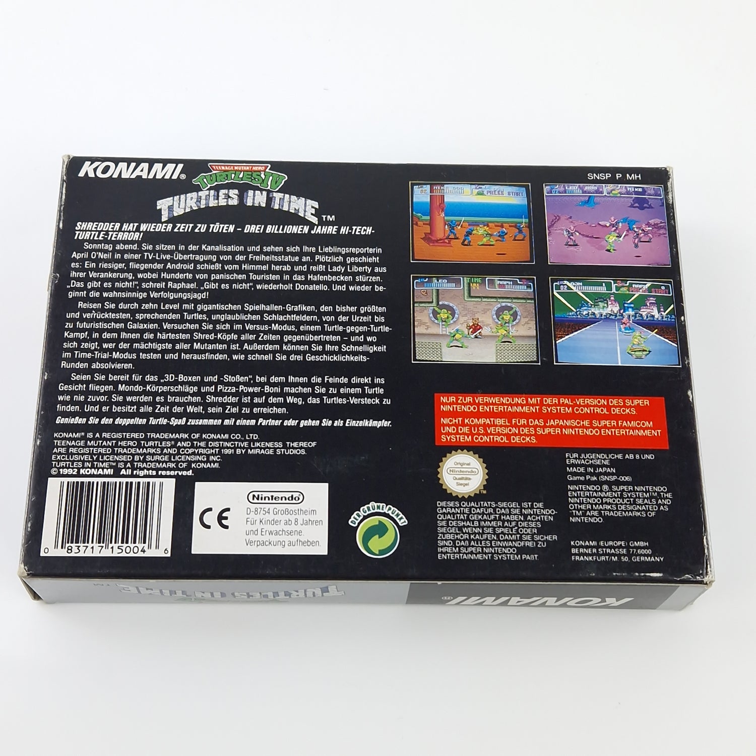 Super Nintendo Spiel : Turtles IV Turtles in Time - SNES Modul OVP PAL NOE