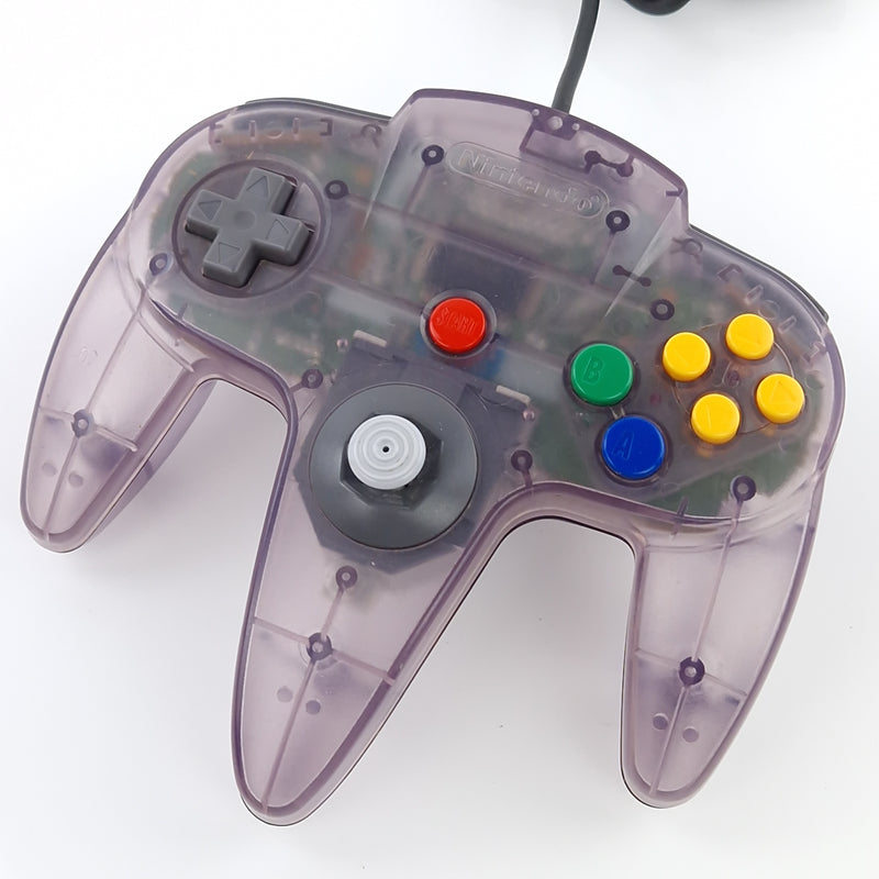 Nintendo 64 Zubehör : Original Clear Purple Lila Controller Gamepad - N64