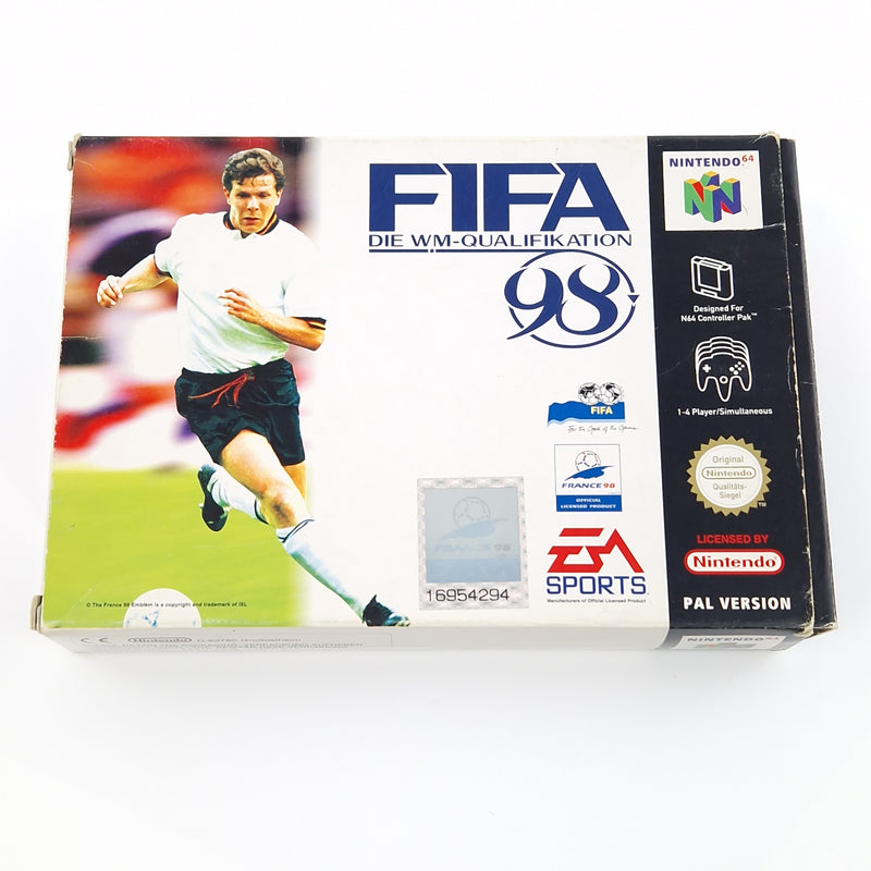 Nintendo 64 Spiel : Fifa Die WM-Qualifikation 98 - N64 Modul Anl OVP cib Fußball