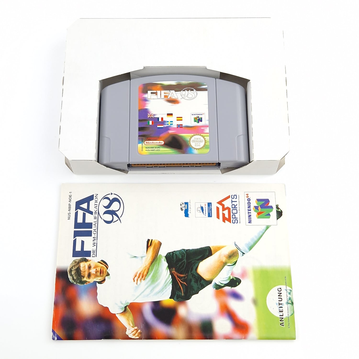 Nintendo 64 Spiel : Fifa Die WM-Qualifikation 98 - N64 Modul Anl OVP cib Fußball