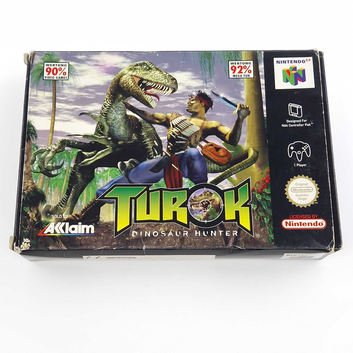 Nintendo 64 Spiel : Turok Dinosaur Hunter - N64 Modul OVP / PAL NOE