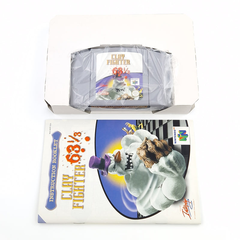 Nintendo 64 Spiel : Clay Fighter 63 1/3 - N64 Modul Anleitung OVP cib / PAL EUU