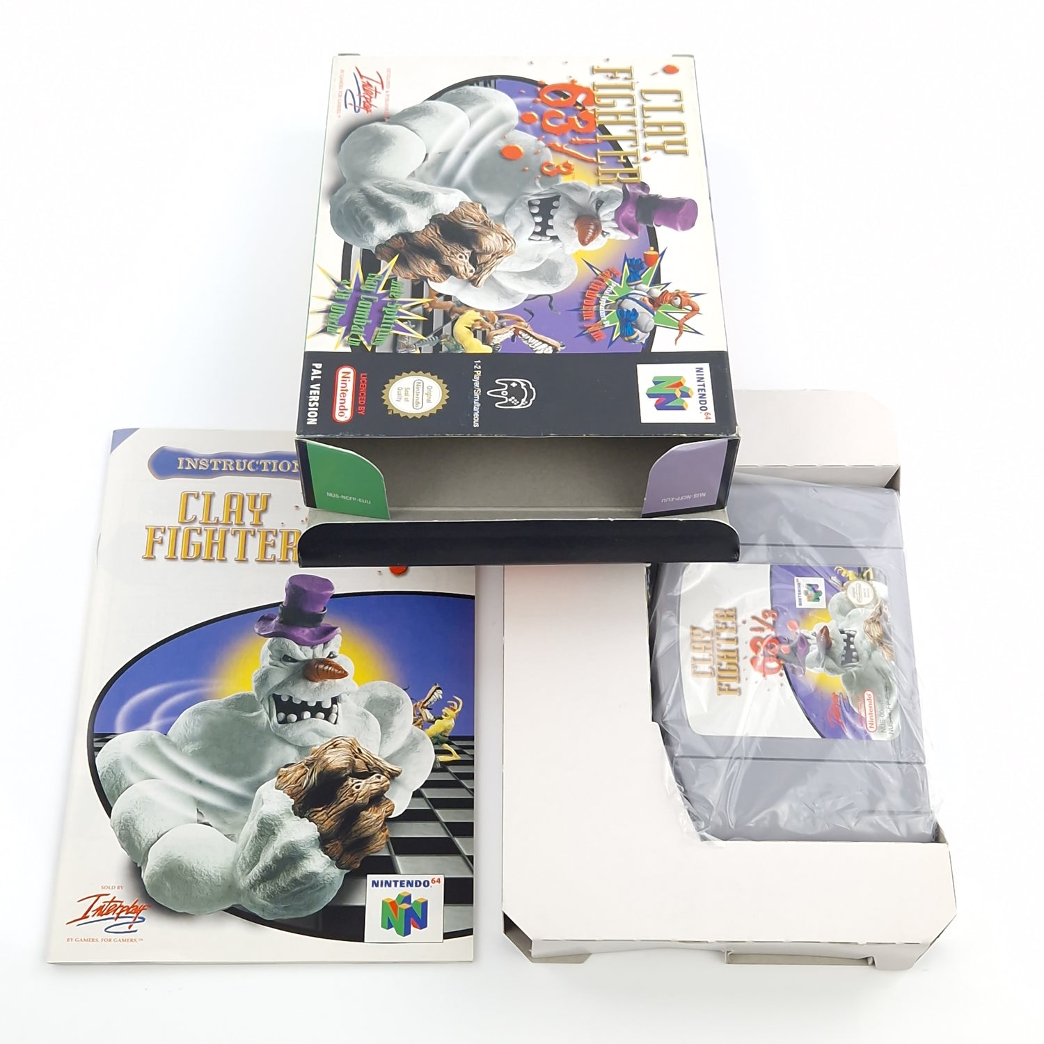 Nintendo 64 Spiel : Clay Fighter 63 1/3 - N64 Modul Anleitung OVP cib / PAL EUU