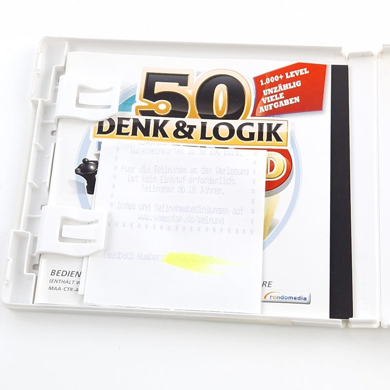 Nintendo 3DS Spiel : 50 Denk & Logik Spiele 3D - OVP