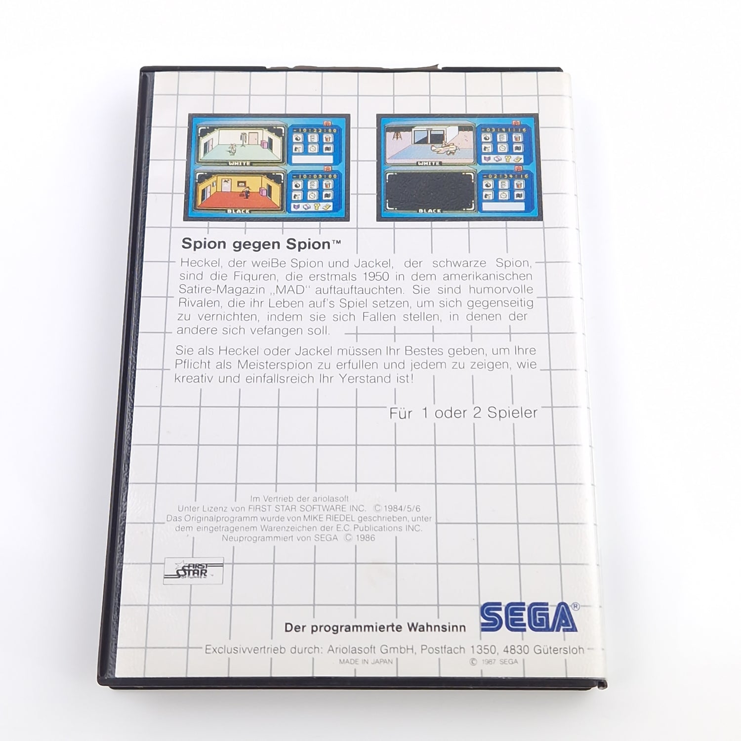 Sega Master System Spiel : Spy vs Spy die Sega Card - Cartridge Anleitung OVP MS