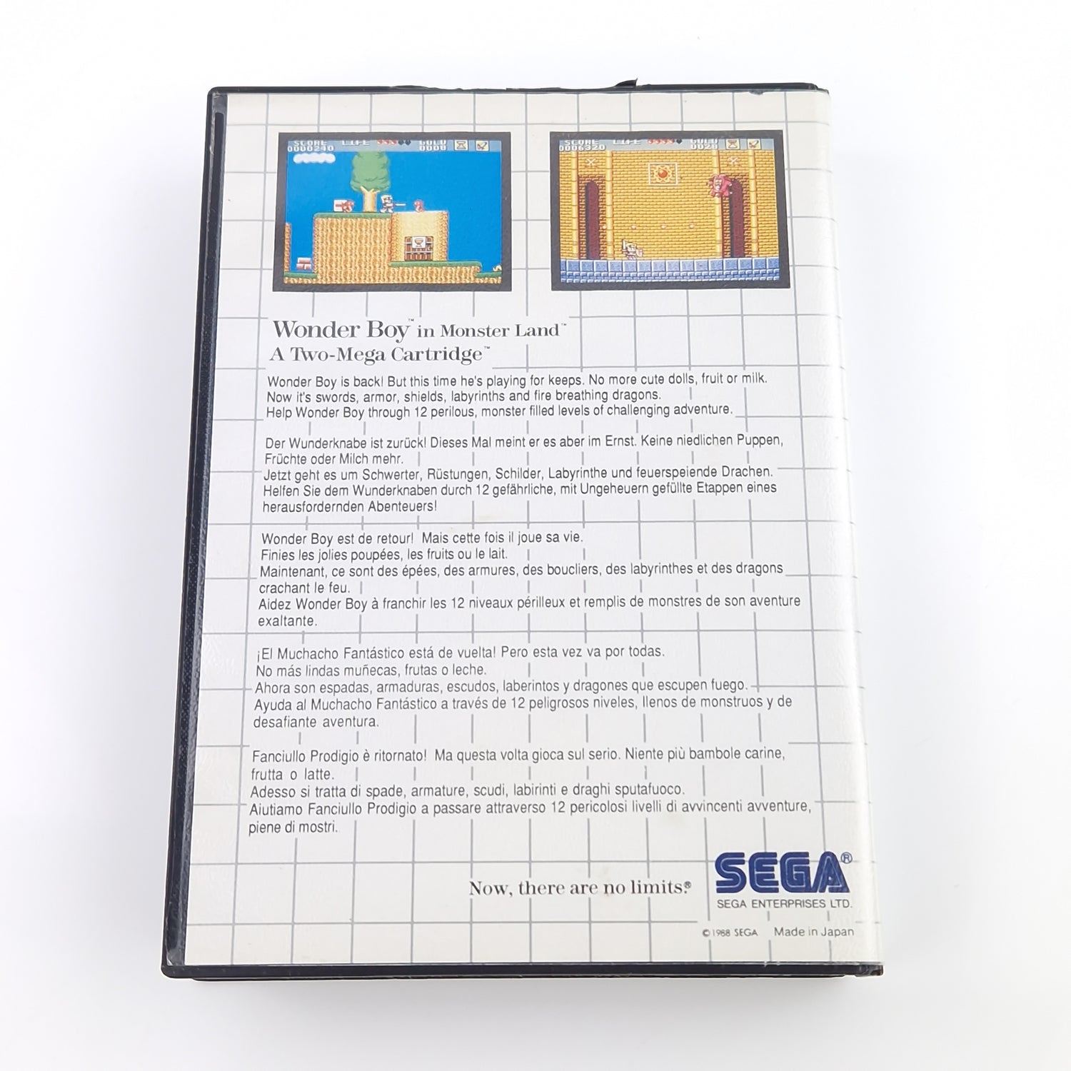 Sega Master System Spiel : Wonder Boy in Monster Land - Cartridge Anleitung OVP