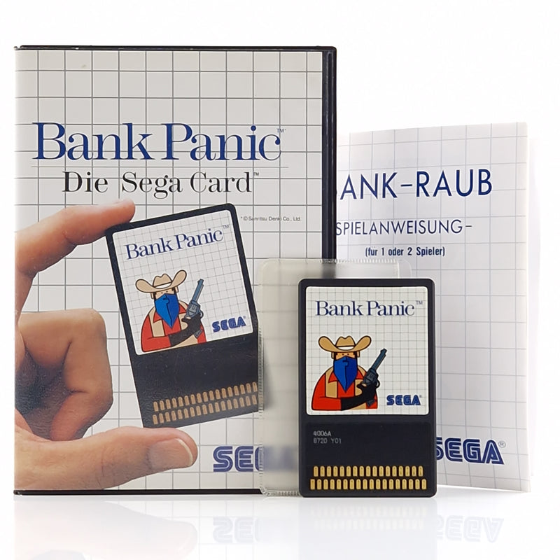 Sega Master System Spiel : Bank Panic Die Sega Card - Cartridge Anleitung OVP MS