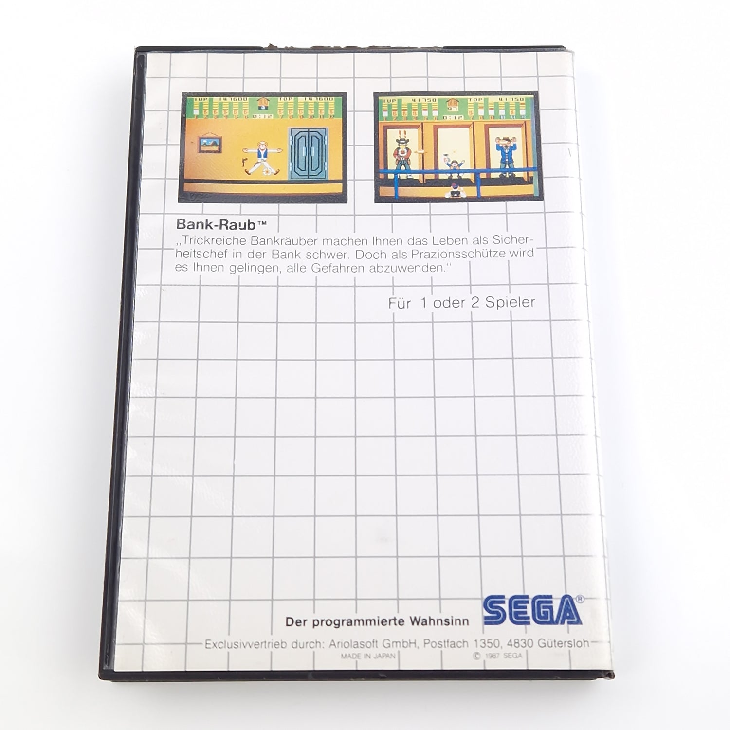 Sega Master System Spiel : Bank Panic Die Sega Card - Cartridge Anleitung OVP MS