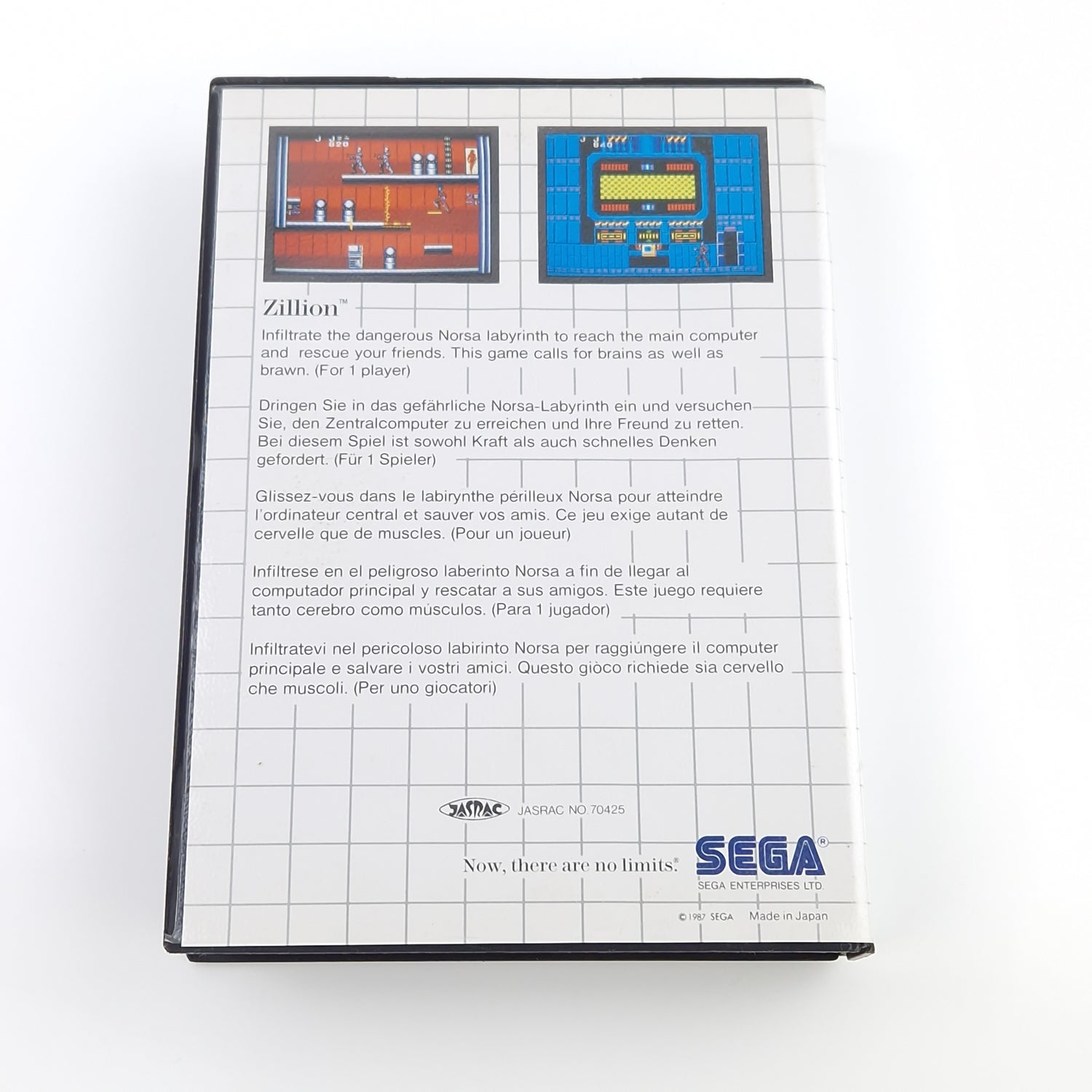 Sega Master System Spiel : Zillion The Mega Cartridge - Modul Anleitung OVP MS