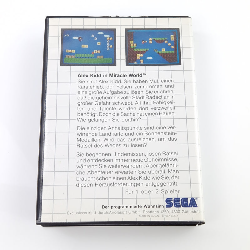 Sega Master System Spiel : Alex Kidd in Miracle World - Modul Anleitung OVP MS