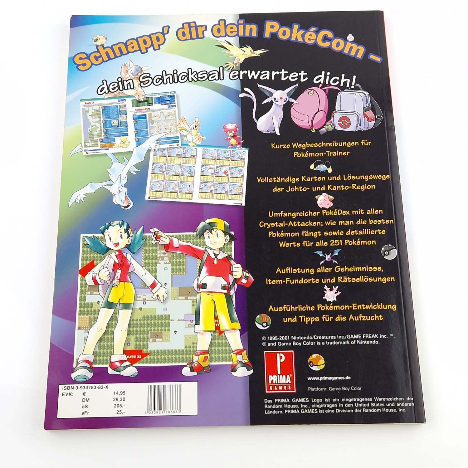 Nintendo Gameboy Advance Spieleberater : Pokemon Kristall Edition - Lösungsbuch