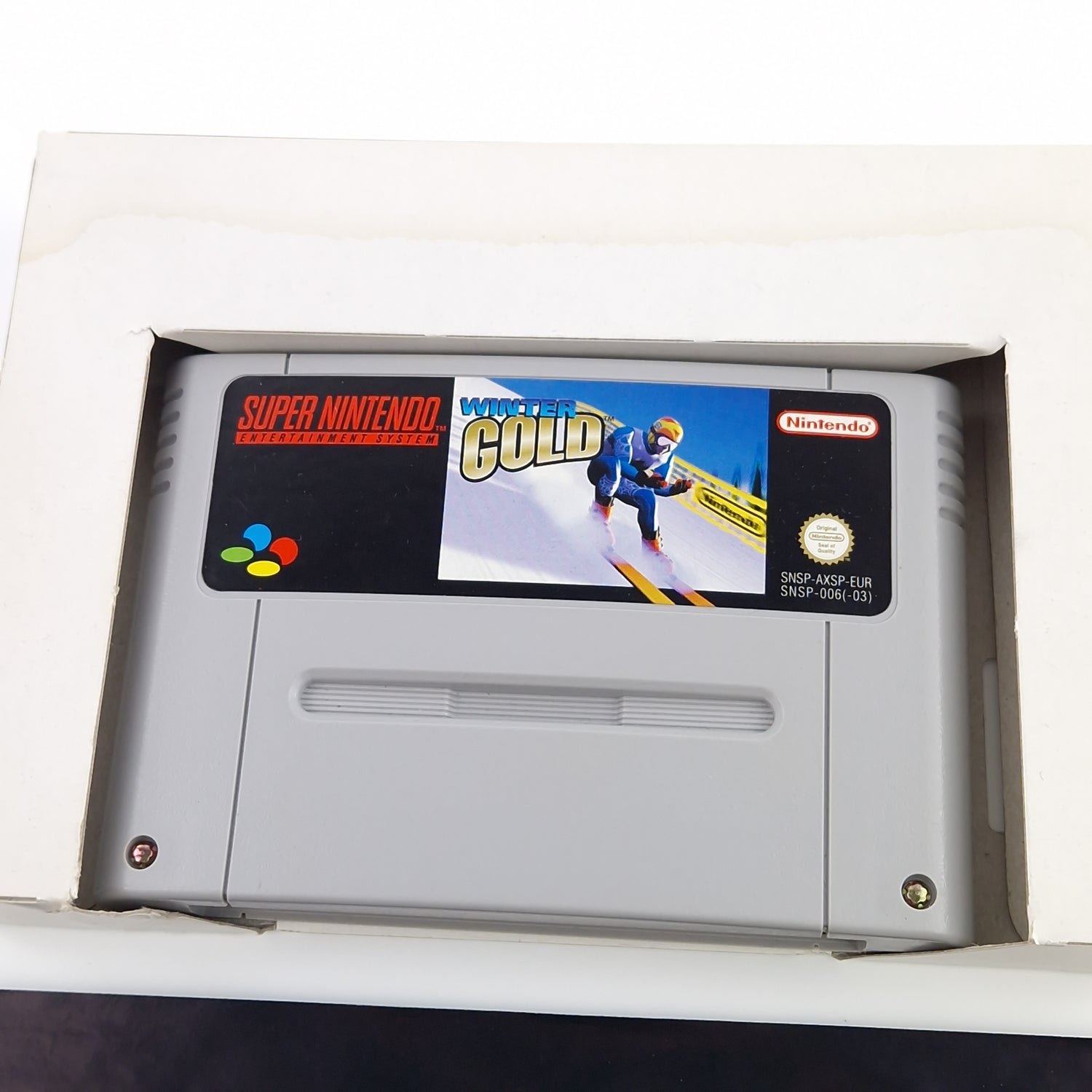 Super Nintendo Spiel : Winter Gold - SNES Modul Anleitung OVP cib / PAL