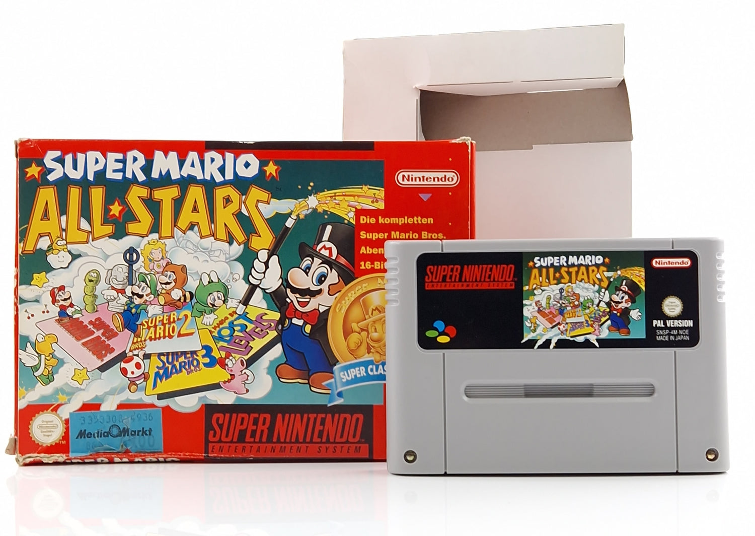 Super Nintendo Spiel : Super Mario Allstars - SNES Modul & OVP / PAL NOE