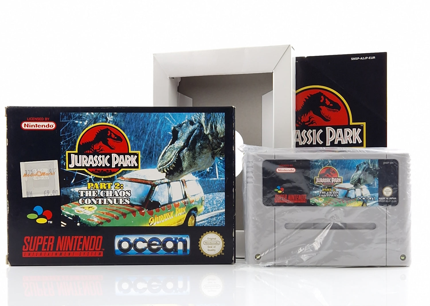 Super Nintendo Spiel : Jurassic Park Part 2 The Chaos Continues - SNES OVP PAL