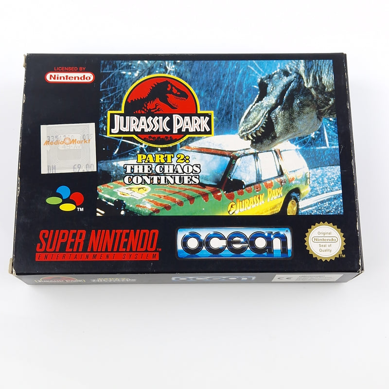 Super Nintendo Spiel : Jurassic Park Part 2 The Chaos Continues - SNES OVP PAL