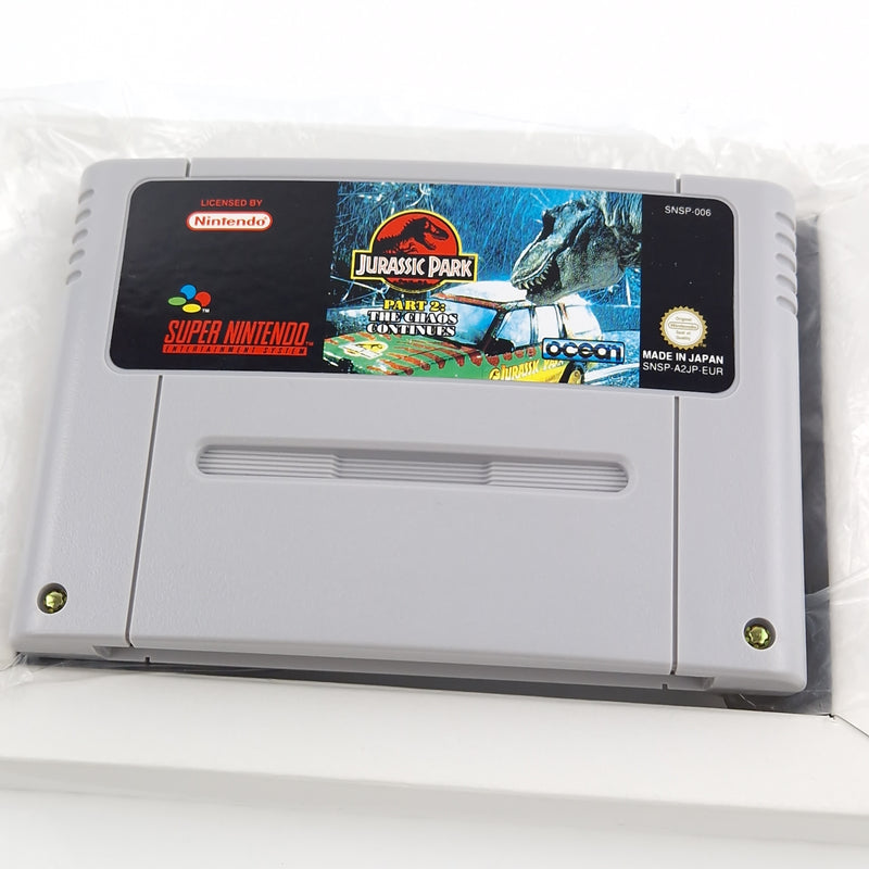 Super Nintendo Spiel : Jurassic Park Part 2 The Chaos Continues - SNES OVP PAL