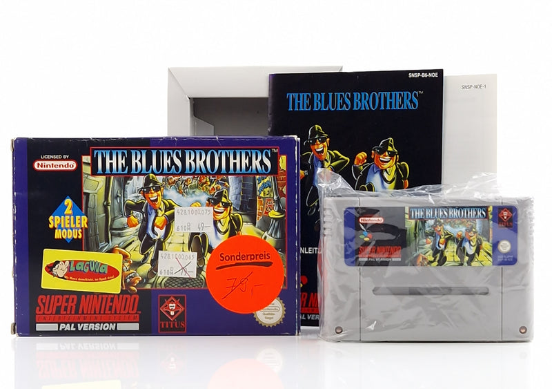 Super Nintendo Spiel : The Blues Brothers - SNES Modul Anleitung OVP cib PAL NOE