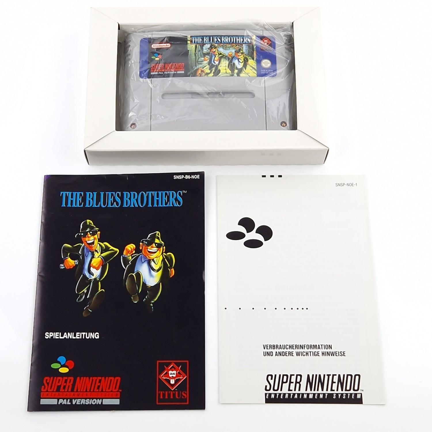 Super Nintendo Spiel : The Blues Brothers - SNES Modul Anleitung OVP cib PAL NOE