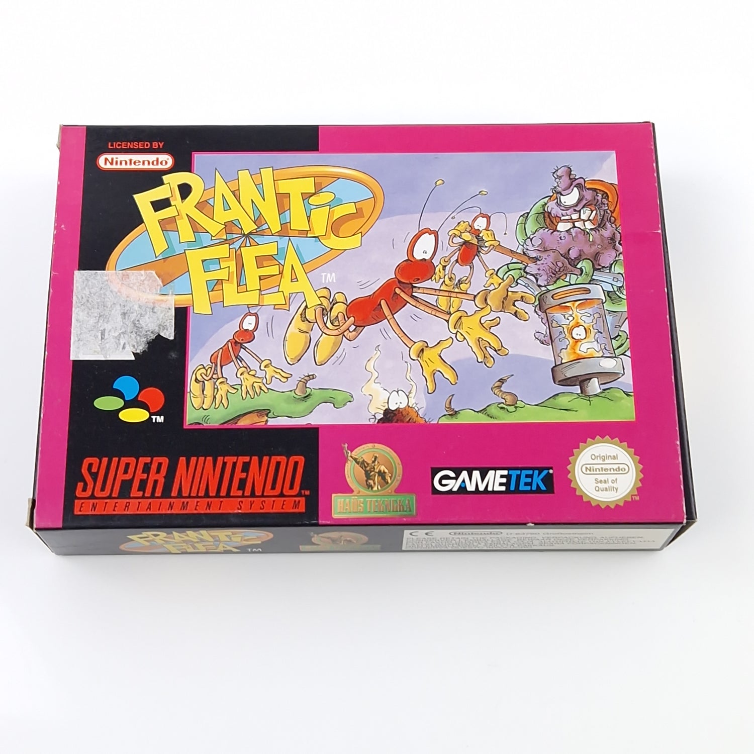 Super Nintendo Spiel : Frantic Flea - SNES Modul Anleitung OVP cib PAL EUR