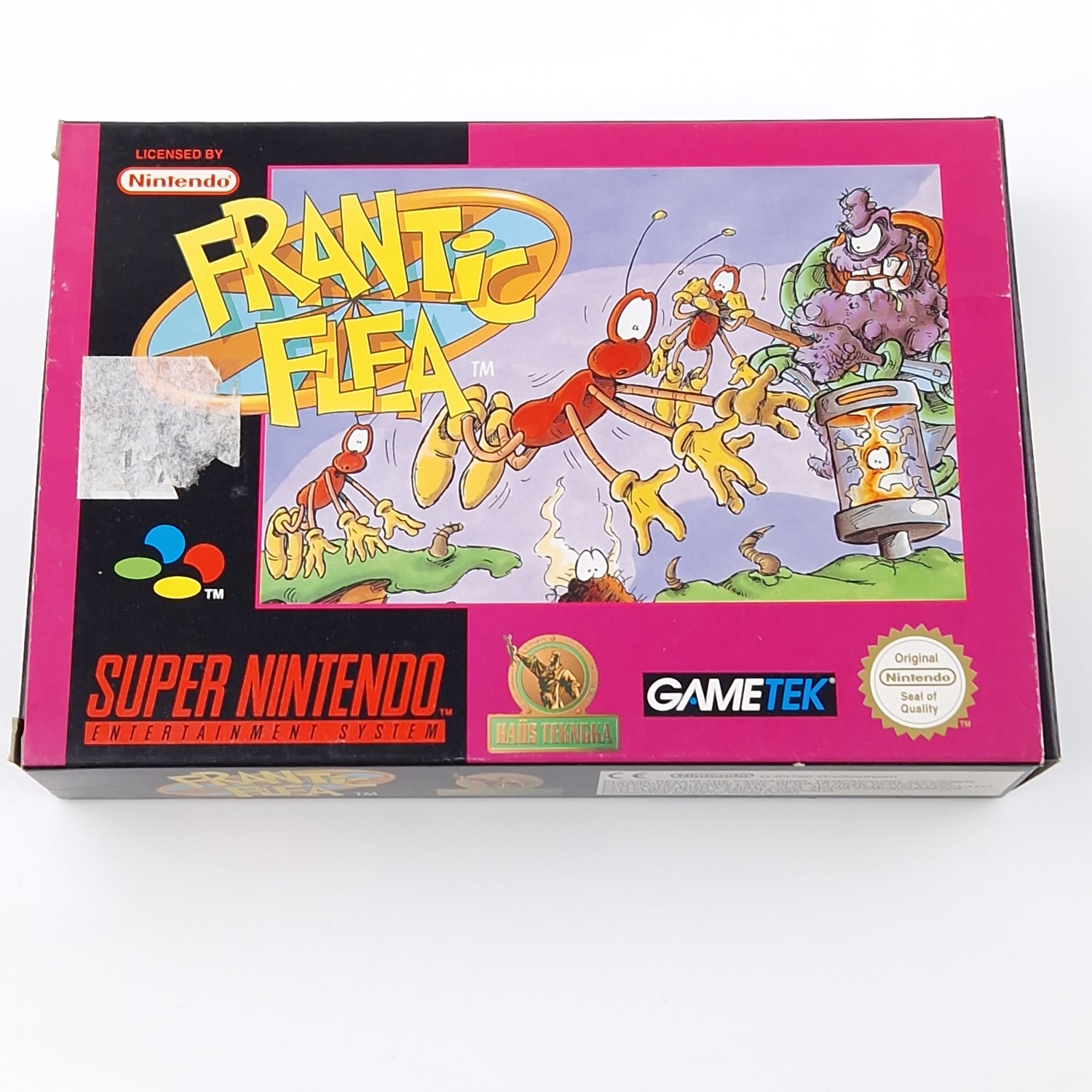 Super Nintendo Spiel : Frantic Flea - SNES Modul Anleitung OVP cib PAL EUR