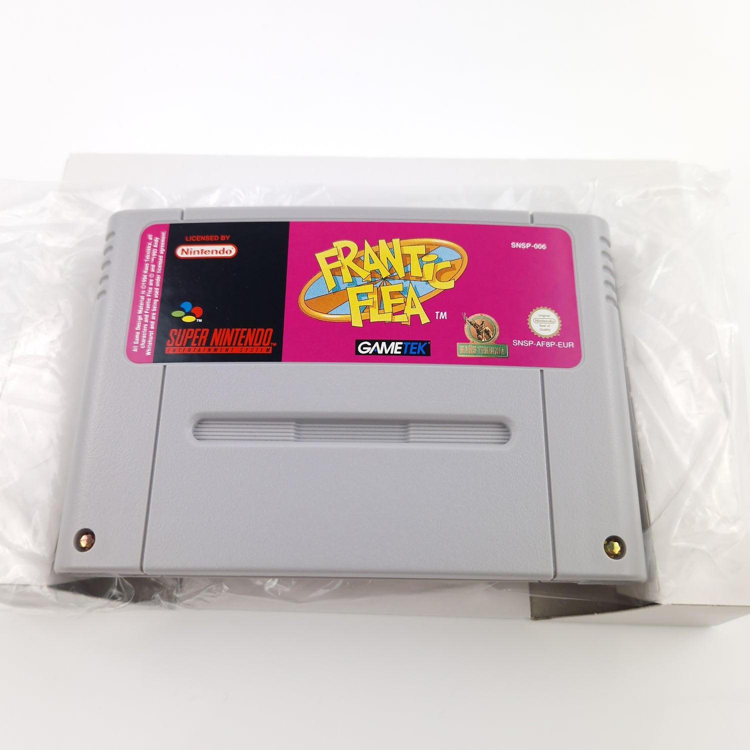 Super Nintendo Spiel : Frantic Flea - SNES Modul Anleitung OVP cib PAL EUR