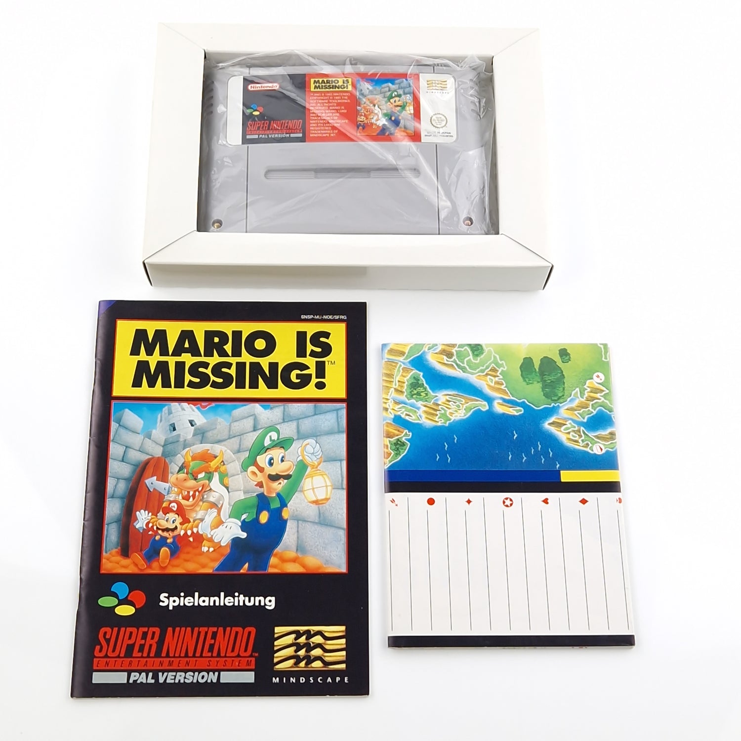 Super Nintendo Spiel : Mario is missing - SNES Modul Anleitung OVP cib PAL NOE