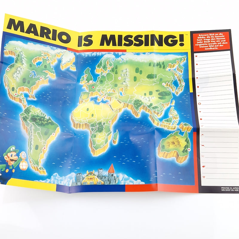 Super Nintendo Spiel : Mario is missing - SNES Modul Anleitung OVP cib PAL NOE