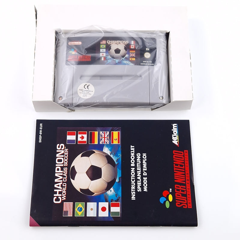 Super Nintendo Spiel : Champions World Class Soccer - SNES Mexico Modul OVP PAL